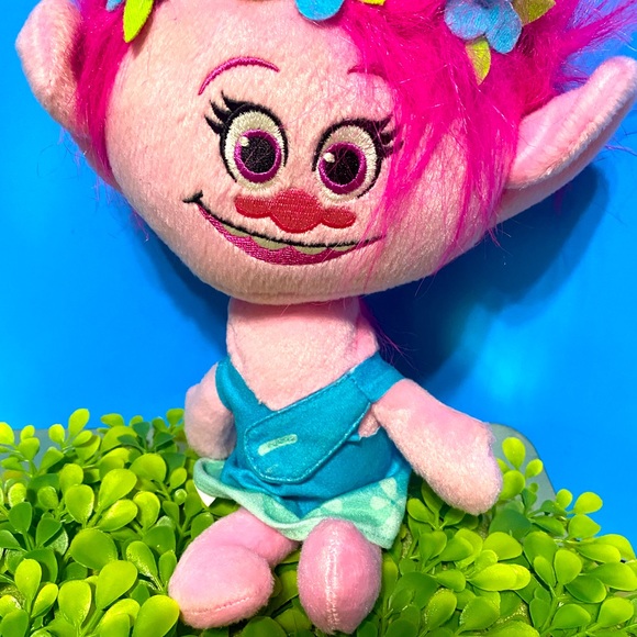 TROLLS DREAMWORKS POPPY TALKING TROLL 2015 PLUSH BY HASBRO WORKS!  14” - Picture 4 of 13